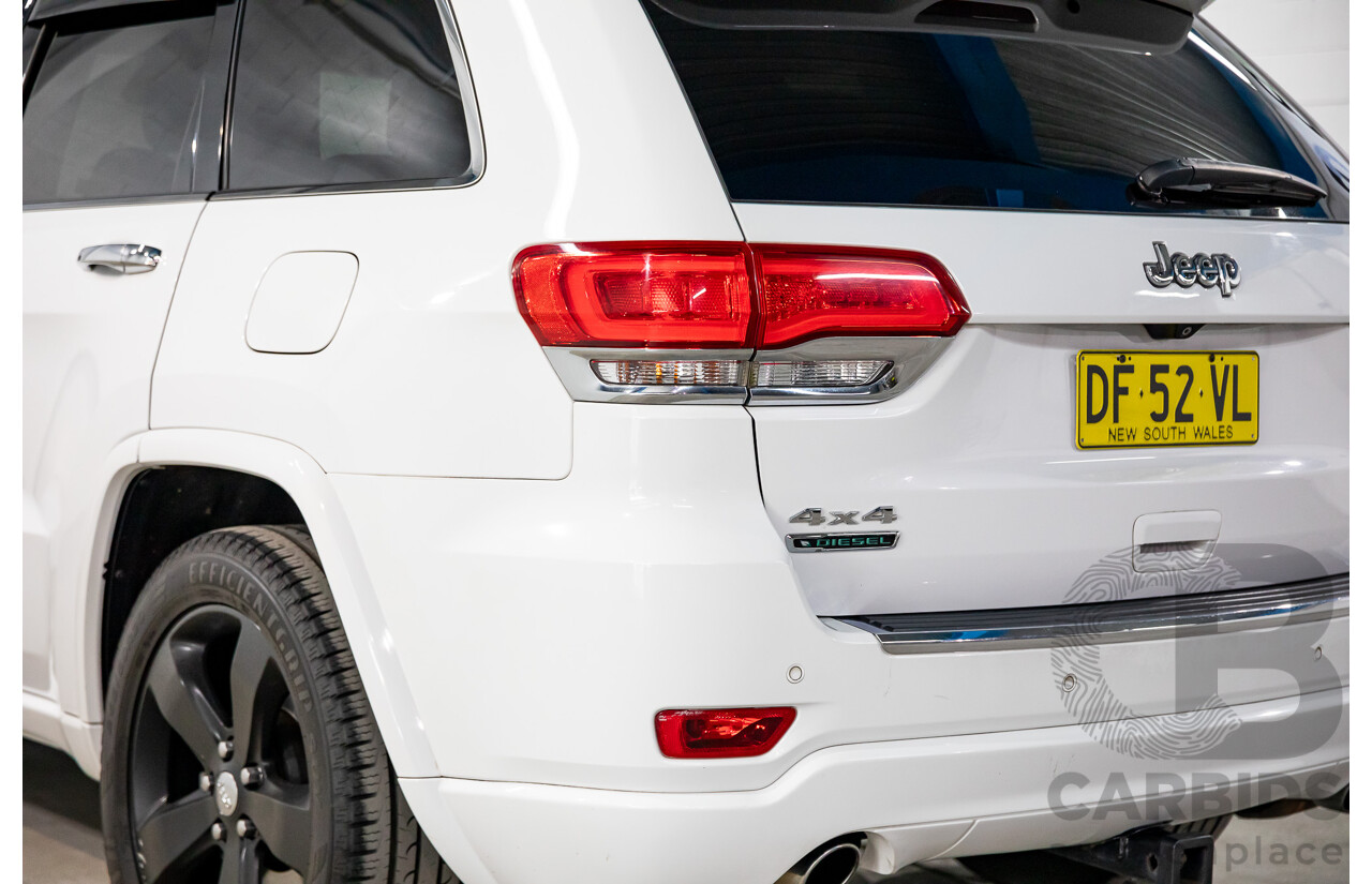 9/2015 Jeep Grand Cherokee Overland (4x4) WK MY15 4d Wagon Bright White Turbo Diesel 3.0L