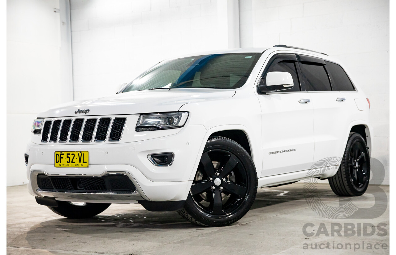 9/2015 Jeep Grand Cherokee Overland (4x4) WK MY15 4d Wagon Bright White Turbo Diesel 3.0L