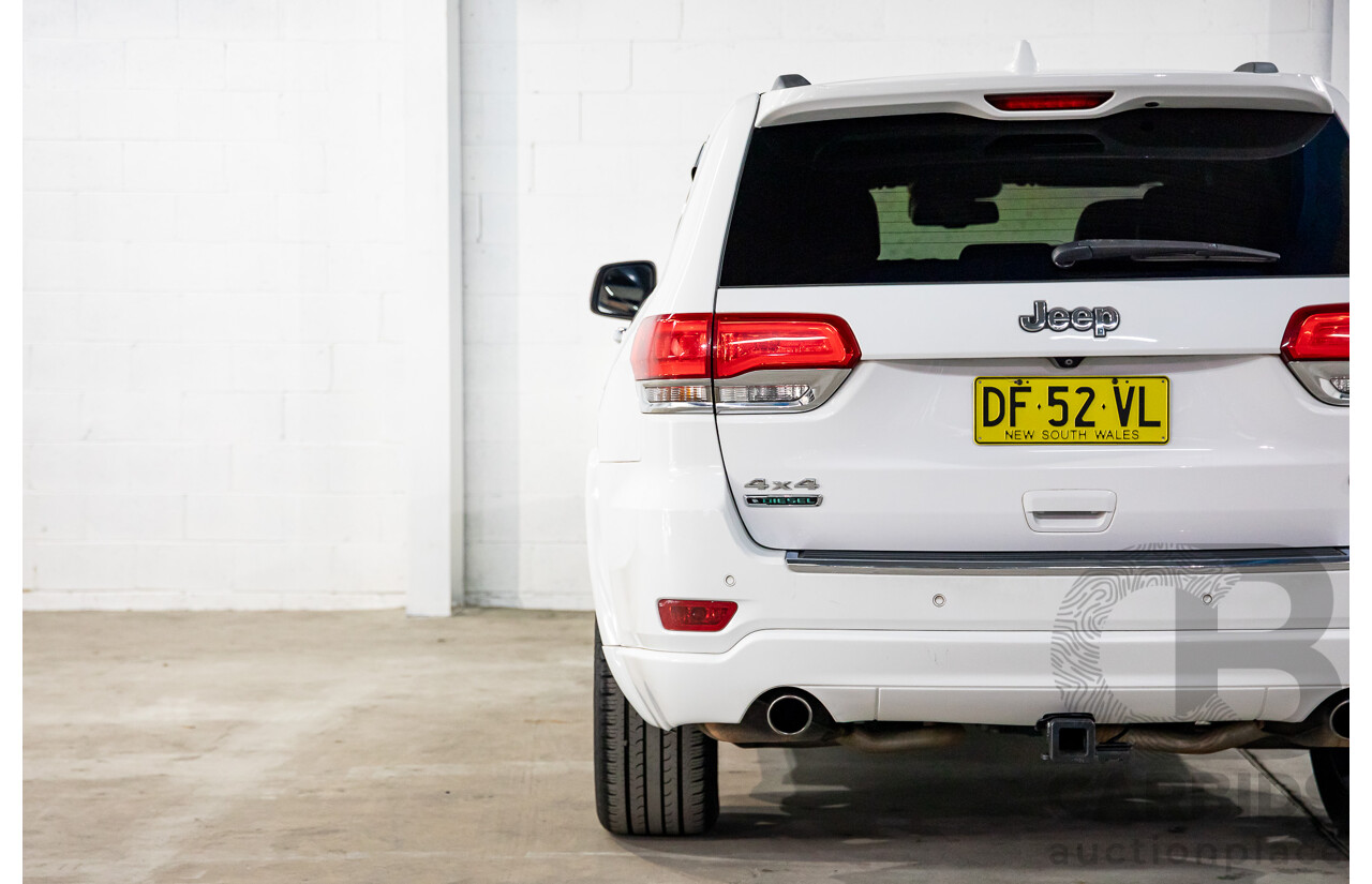 9/2015 Jeep Grand Cherokee Overland (4x4) WK MY15 4d Wagon Bright White Turbo Diesel 3.0L