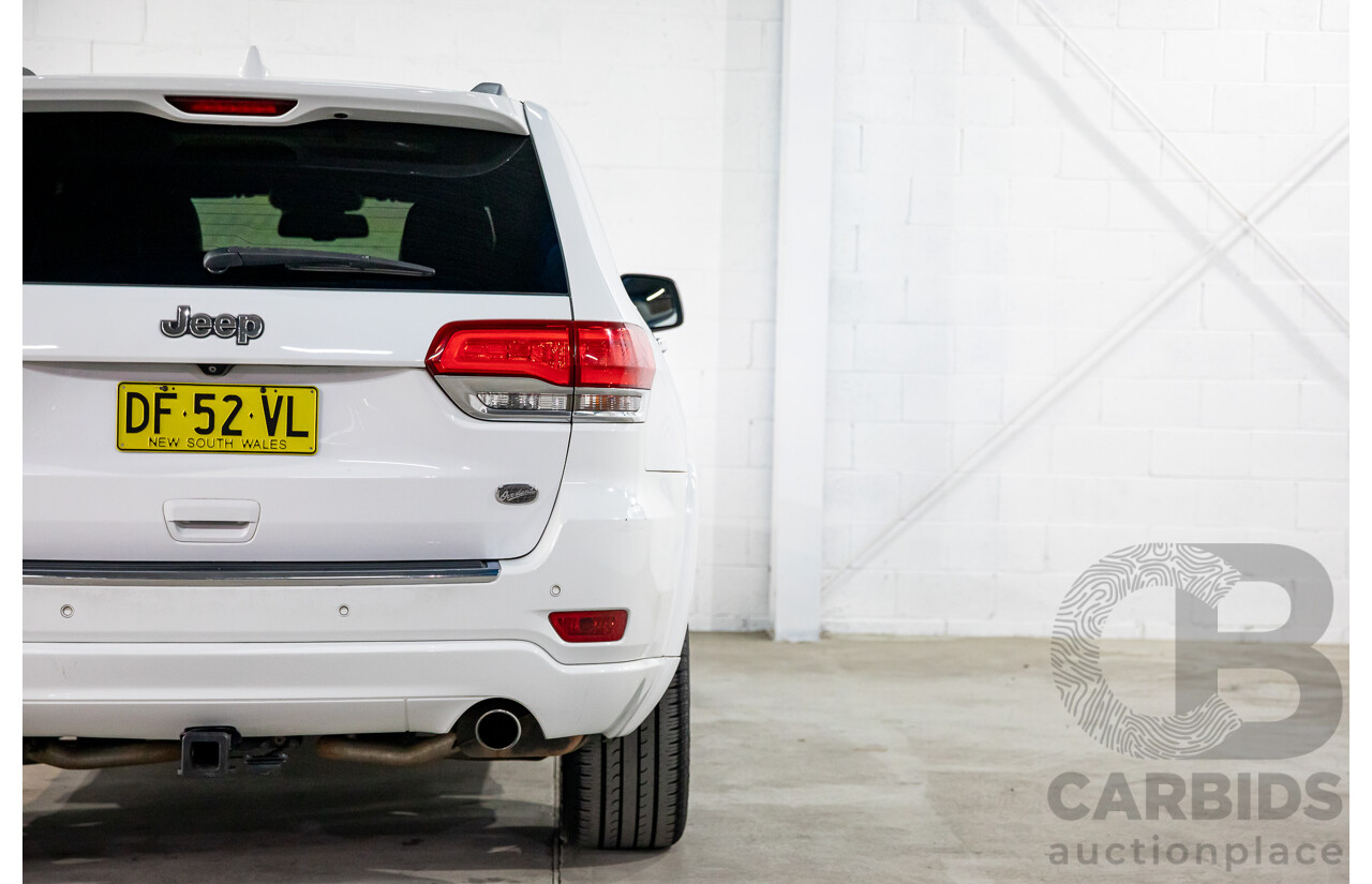 9/2015 Jeep Grand Cherokee Overland (4x4) WK MY15 4d Wagon Bright White Turbo Diesel 3.0L