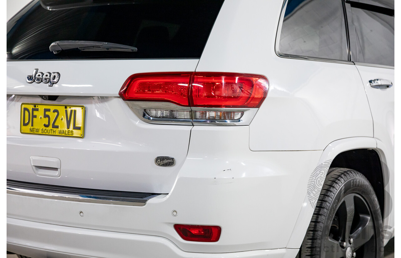 9/2015 Jeep Grand Cherokee Overland (4x4) WK MY15 4d Wagon Bright White Turbo Diesel 3.0L