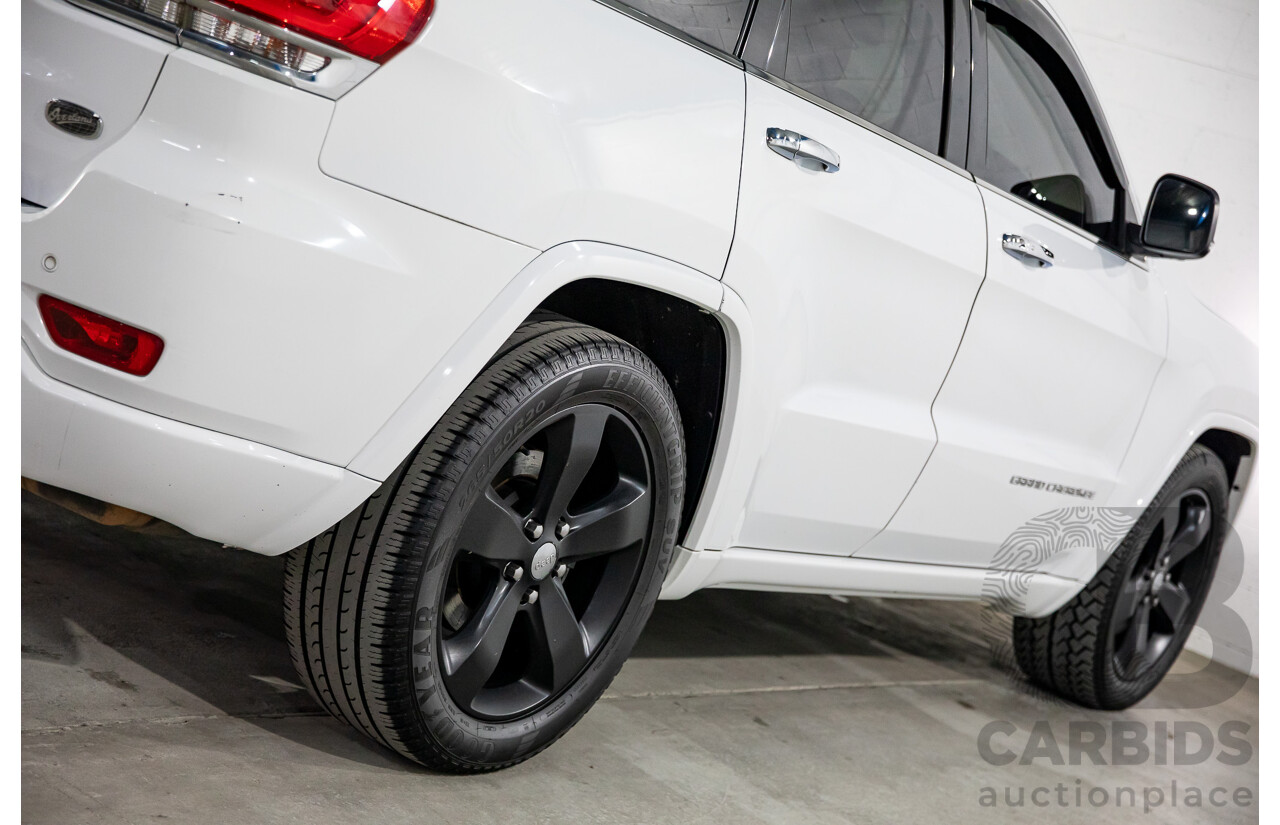 9/2015 Jeep Grand Cherokee Overland (4x4) WK MY15 4d Wagon Bright White Turbo Diesel 3.0L