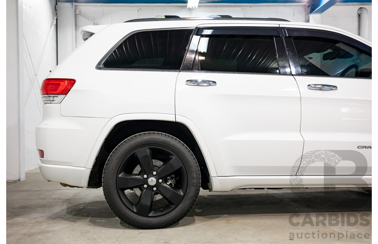 9/2015 Jeep Grand Cherokee Overland (4x4) WK MY15 4d Wagon Bright White Turbo Diesel 3.0L
