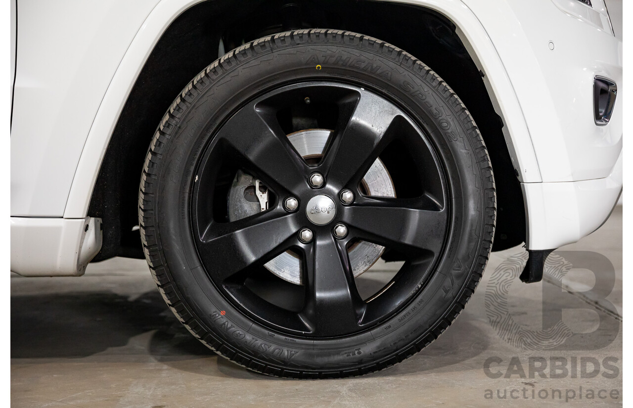 9/2015 Jeep Grand Cherokee Overland (4x4) WK MY15 4d Wagon Bright White Turbo Diesel 3.0L