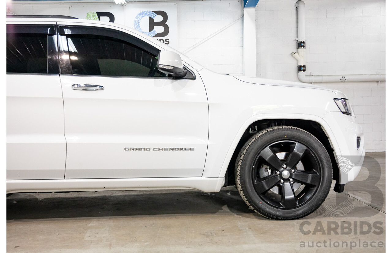 9/2015 Jeep Grand Cherokee Overland (4x4) WK MY15 4d Wagon Bright White Turbo Diesel 3.0L