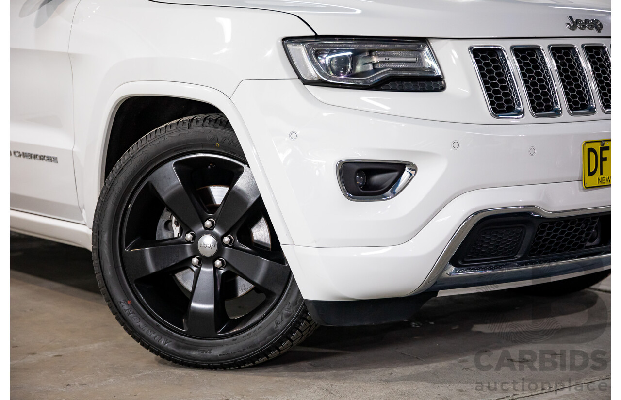 9/2015 Jeep Grand Cherokee Overland (4x4) WK MY15 4d Wagon Bright White Turbo Diesel 3.0L
