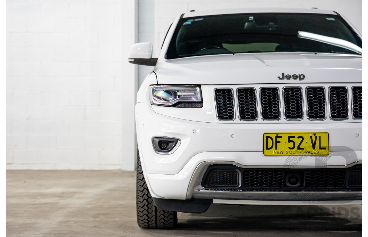 9/2015 Jeep Grand Cherokee Overland (4x4) WK MY15 4d Wagon Bright White Turbo Diesel 3.0L