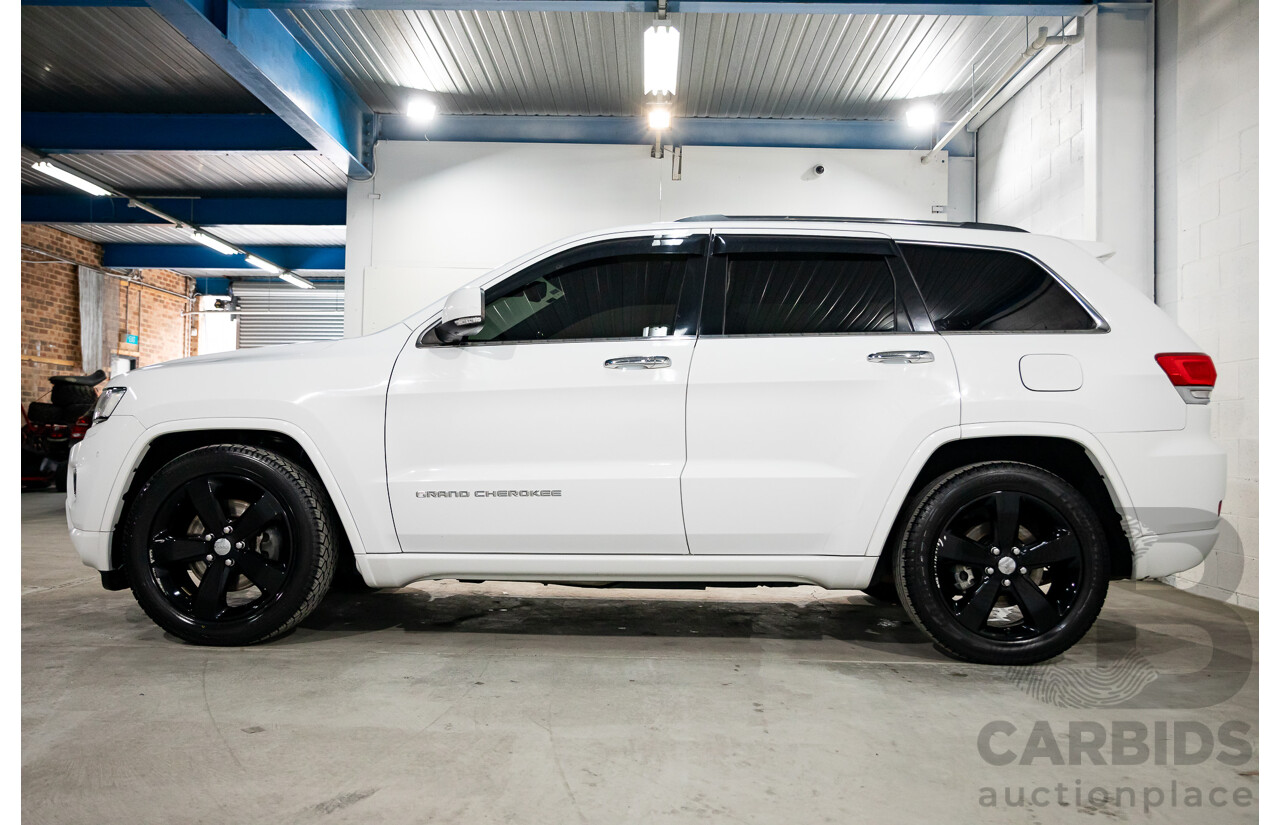 9/2015 Jeep Grand Cherokee Overland (4x4) WK MY15 4d Wagon Bright White Turbo Diesel 3.0L