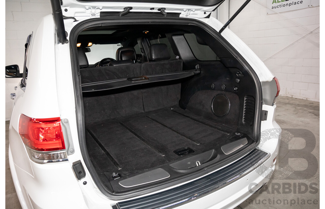 9/2015 Jeep Grand Cherokee Overland (4x4) WK MY15 4d Wagon Bright White Turbo Diesel 3.0L
