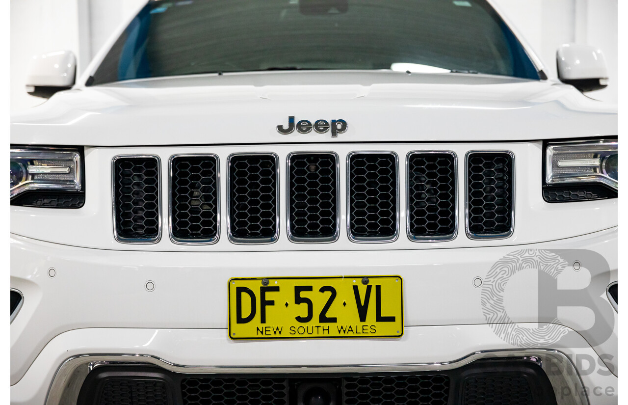 9/2015 Jeep Grand Cherokee Overland (4x4) WK MY15 4d Wagon Bright White Turbo Diesel 3.0L