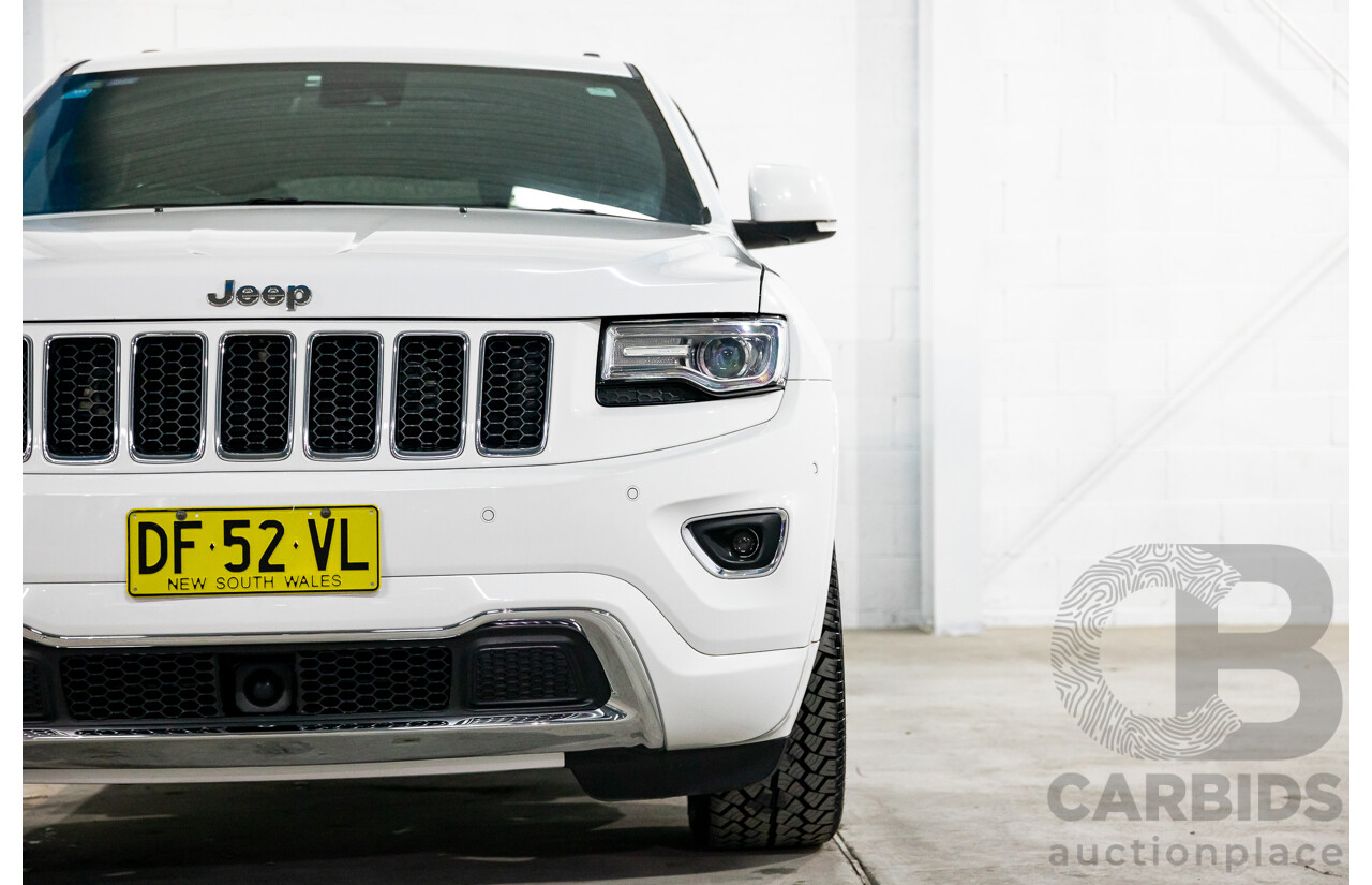9/2015 Jeep Grand Cherokee Overland (4x4) WK MY15 4d Wagon Bright White Turbo Diesel 3.0L