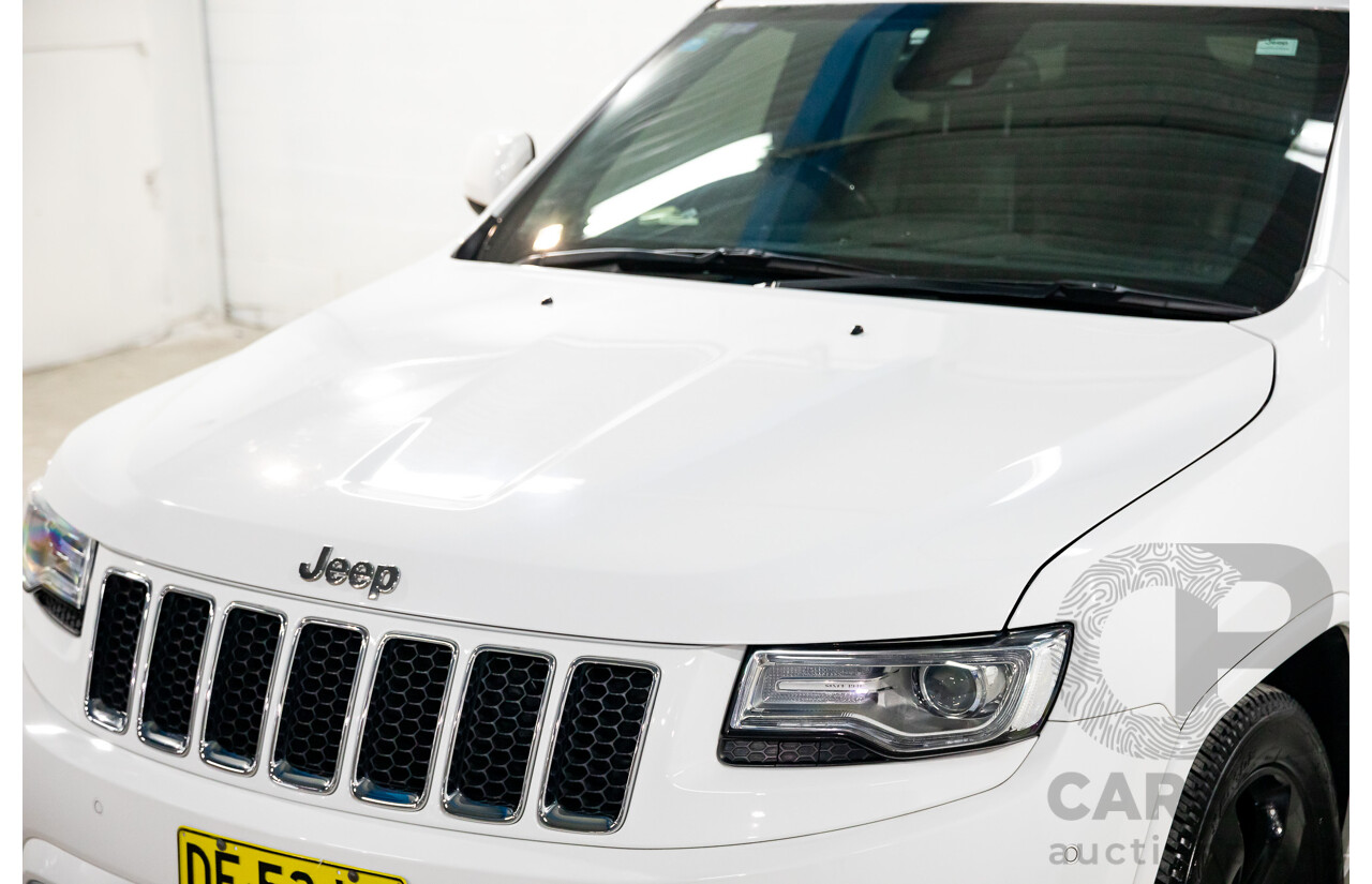 9/2015 Jeep Grand Cherokee Overland (4x4) WK MY15 4d Wagon Bright White Turbo Diesel 3.0L