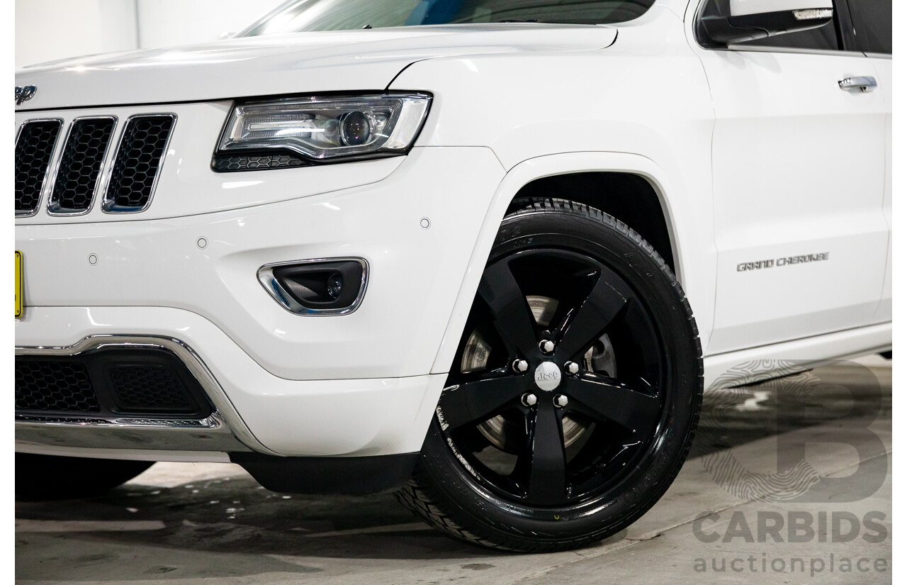 9/2015 Jeep Grand Cherokee Overland (4x4) WK MY15 4d Wagon Bright White Turbo Diesel 3.0L