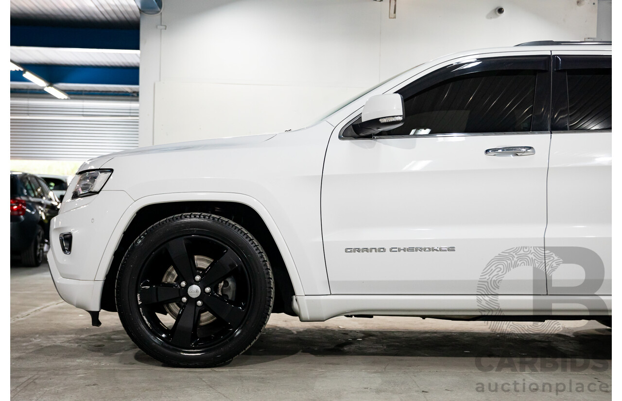 9/2015 Jeep Grand Cherokee Overland (4x4) WK MY15 4d Wagon Bright White Turbo Diesel 3.0L