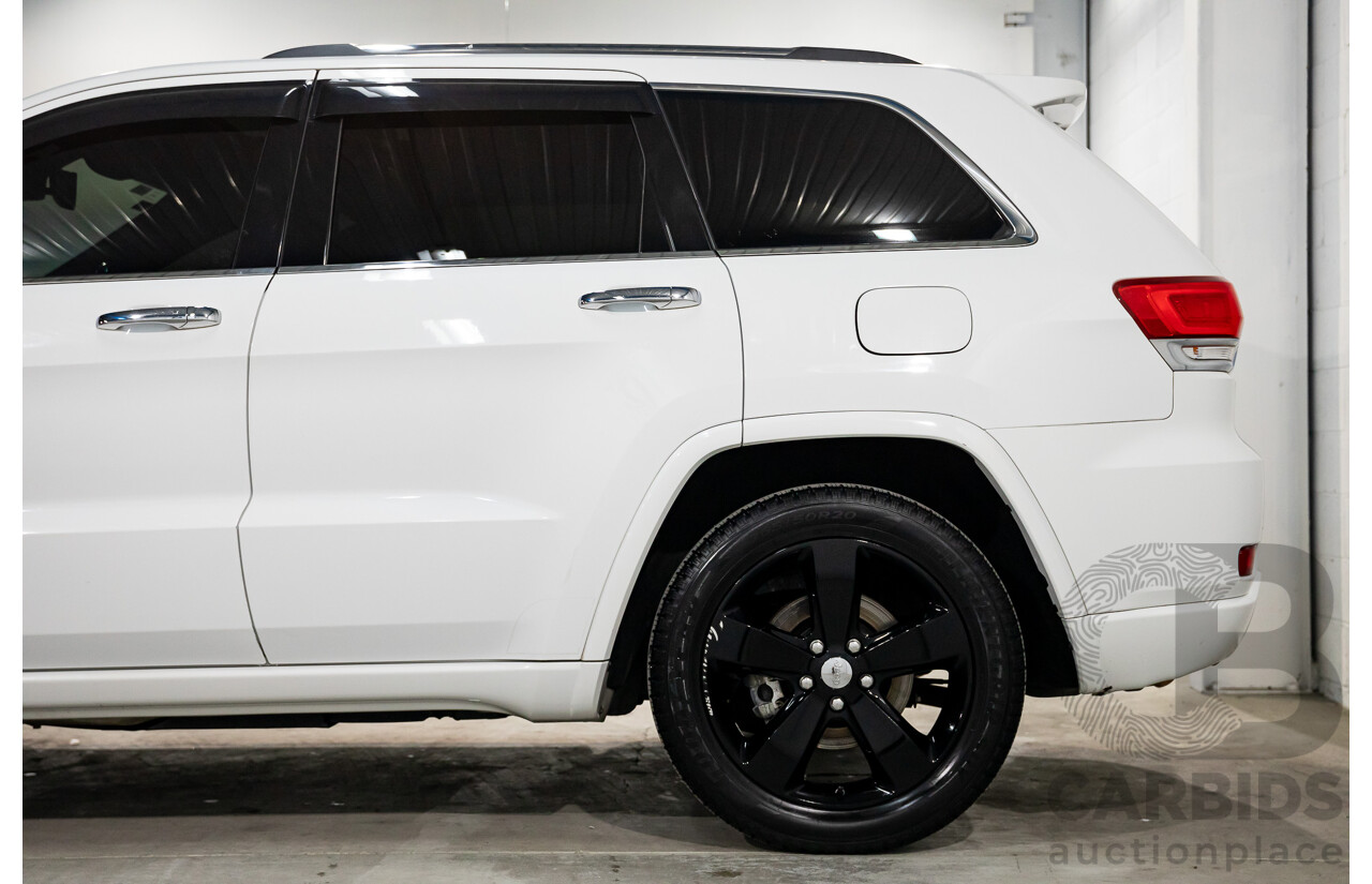 9/2015 Jeep Grand Cherokee Overland (4x4) WK MY15 4d Wagon Bright White Turbo Diesel 3.0L