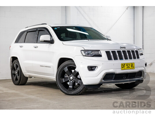 9/2015 Jeep Grand Cherokee Overland (4x4) WK MY15 4d Wagon Bright White Turbo Diesel 3.0L