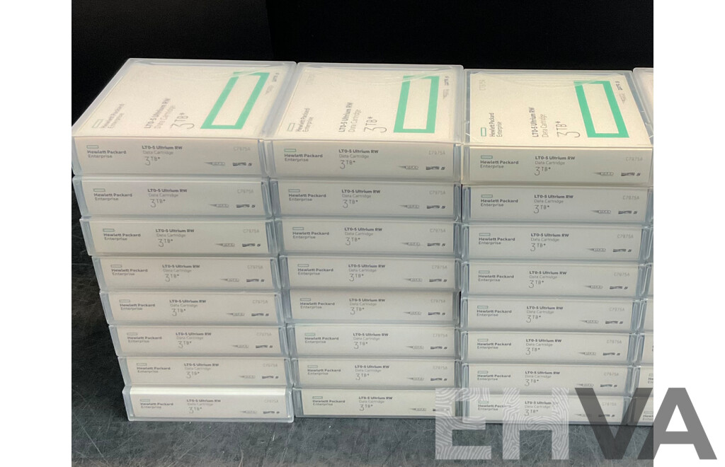 HPE/HP LTO-5 Ultrium 3TB RW Data Cartridge (C7975A) - Lot of 30 - Estimated Total ORP $1,600