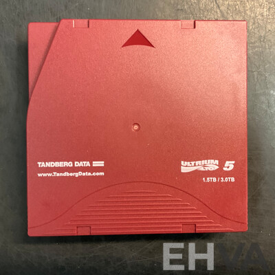 TANDBERG DATA Ultrium LTO 5 1.5GB/3TB Compressed Data Cartridge & HP 6.25TB MP RW Ultrium LTO 6 Data Cartridge - Lot of 28
