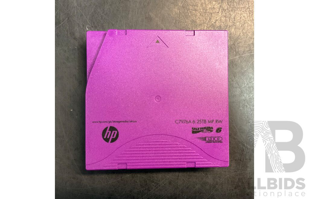 TANDBERG DATA Ultrium LTO 5 1.5GB/3TB Compressed Data Cartridge & HP 6.25TB MP RW Ultrium LTO 6 Data Cartridge - Lot of 28