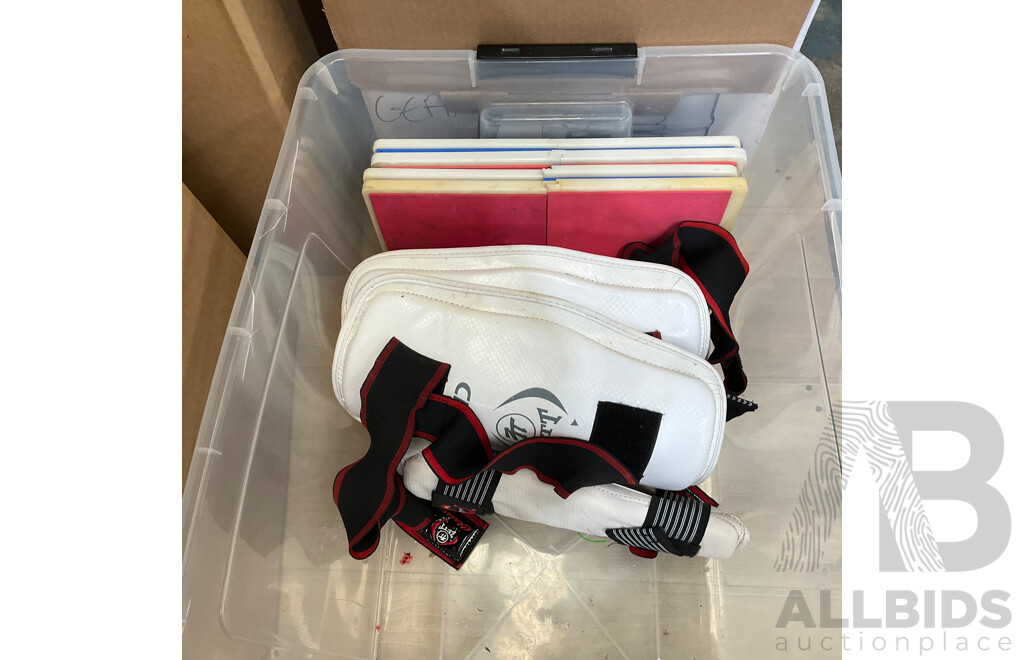 Pallet of Taekwondo Competition Gear & Equipment