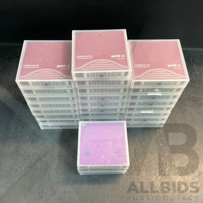 TANDBERG DATA Ultrium LTO 5 1.5GB/3TB Compressed Data Cartridge & HP 6.25TB MP RW Ultrium LTO 6 Data Cartridge - Lot of 28