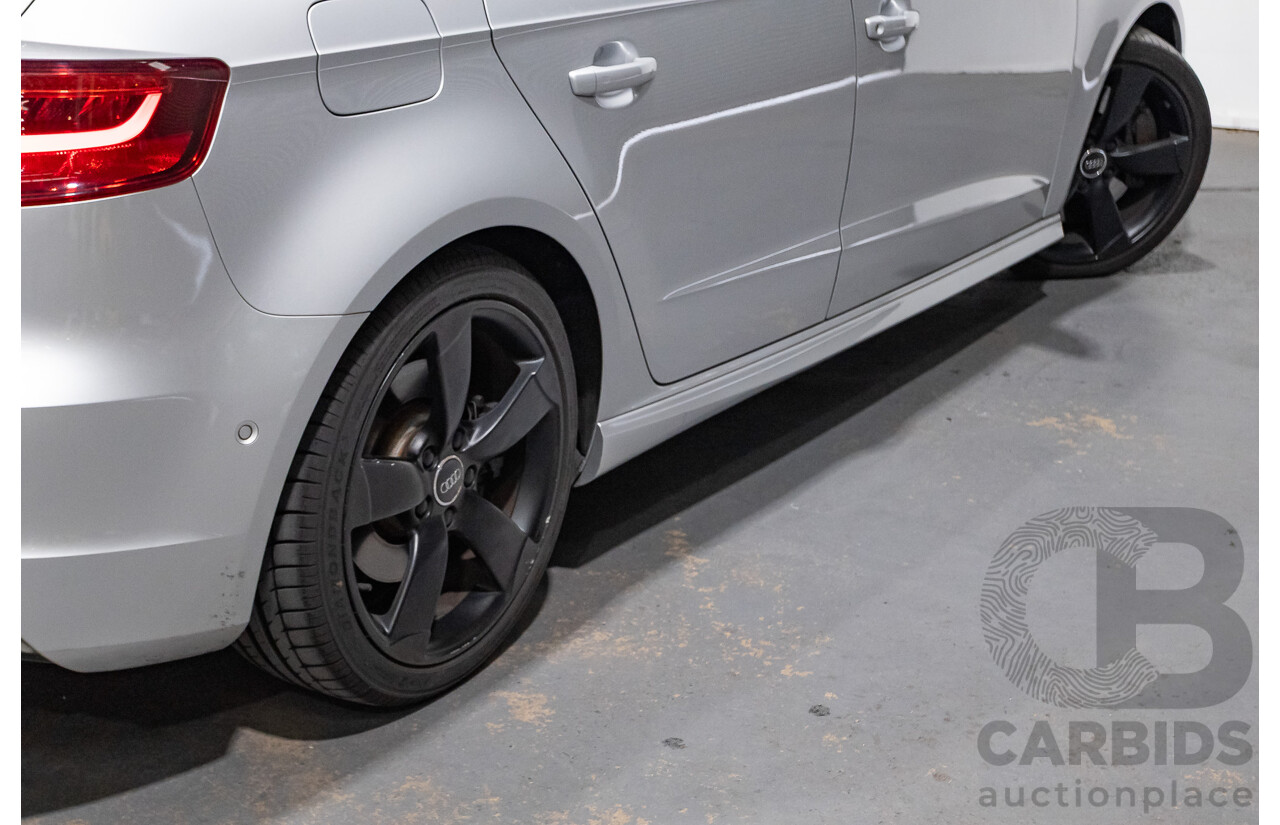 11/2013 Audi S3 Sportback 2.0 TFSI Quattro 8V (AWD) MY14 5d Hatchback Silver Turbo 2.0L
