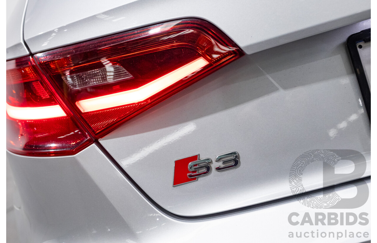 11/2013 Audi S3 Sportback 2.0 TFSI Quattro 8V (AWD) MY14 5d Hatchback Silver Turbo 2.0L