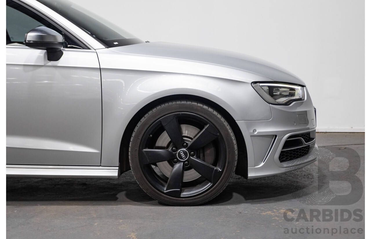 11/2013 Audi S3 Sportback 2.0 TFSI Quattro 8V (AWD) MY14 5d Hatchback Silver Turbo 2.0L