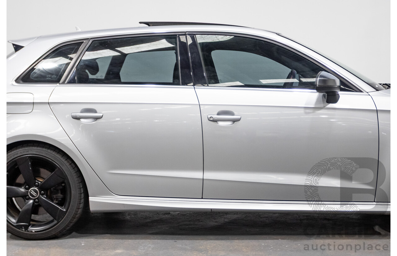11/2013 Audi S3 Sportback 2.0 TFSI Quattro 8V (AWD) MY14 5d Hatchback Silver Turbo 2.0L