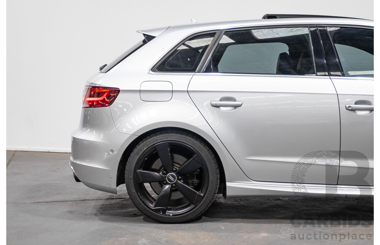 11/2013 Audi S3 Sportback 2.0 TFSI Quattro 8V (AWD) MY14 5d Hatchback Silver Turbo 2.0L