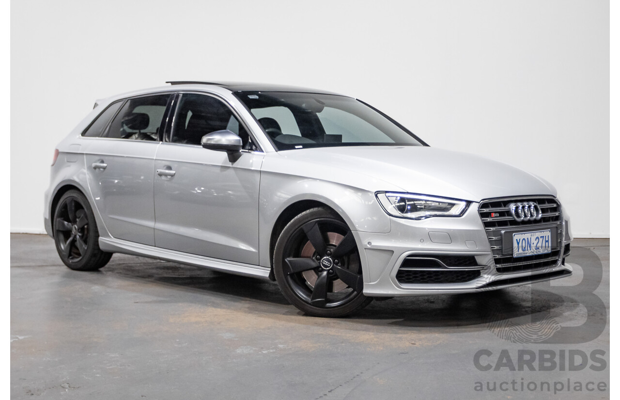 11/2013 Audi S3 Sportback 2.0 TFSI Quattro 8V (AWD) MY14 5d Hatchback Silver Turbo 2.0L