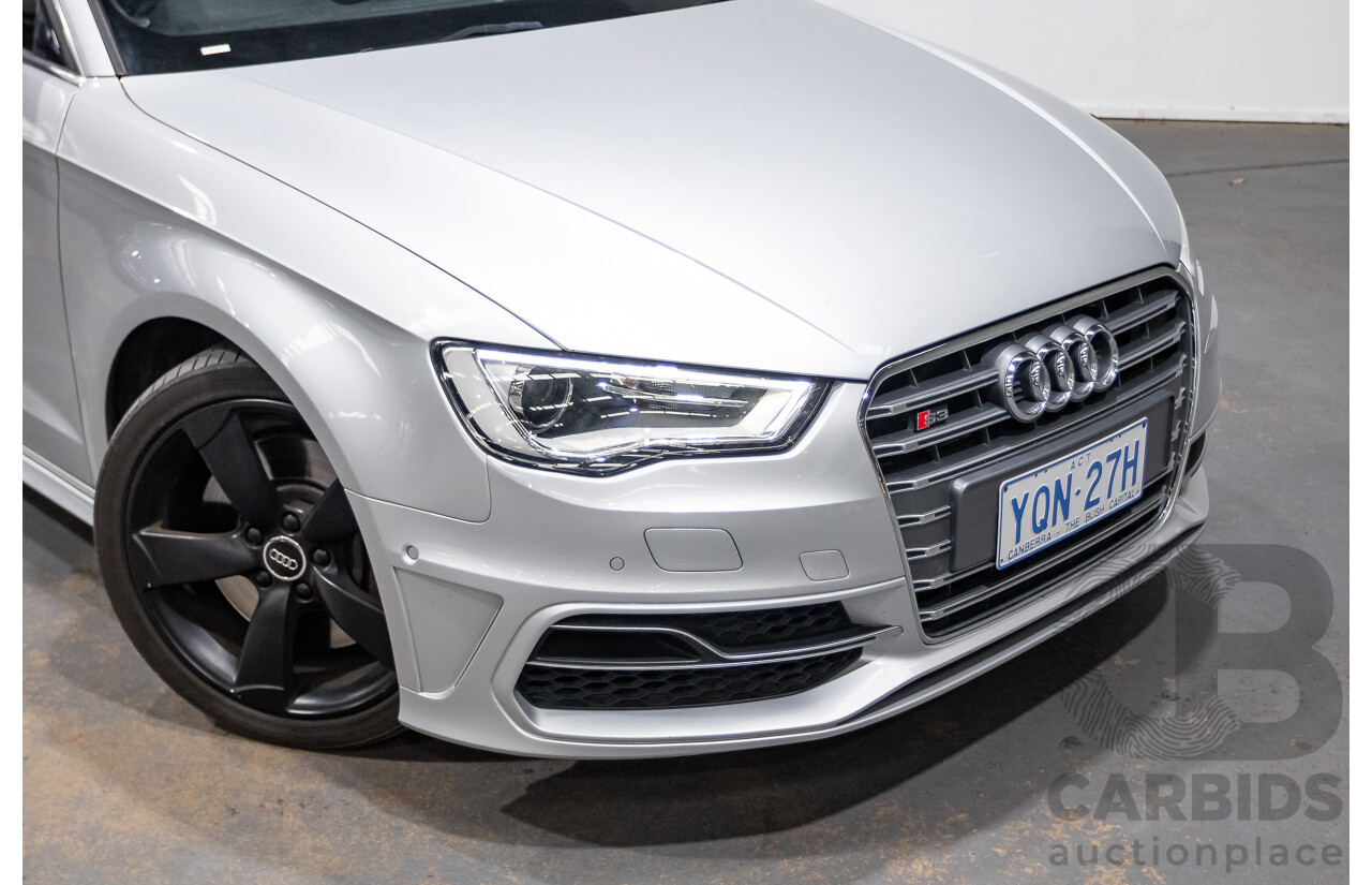 11/2013 Audi S3 Sportback 2.0 TFSI Quattro 8V (AWD) MY14 5d Hatchback Silver Turbo 2.0L