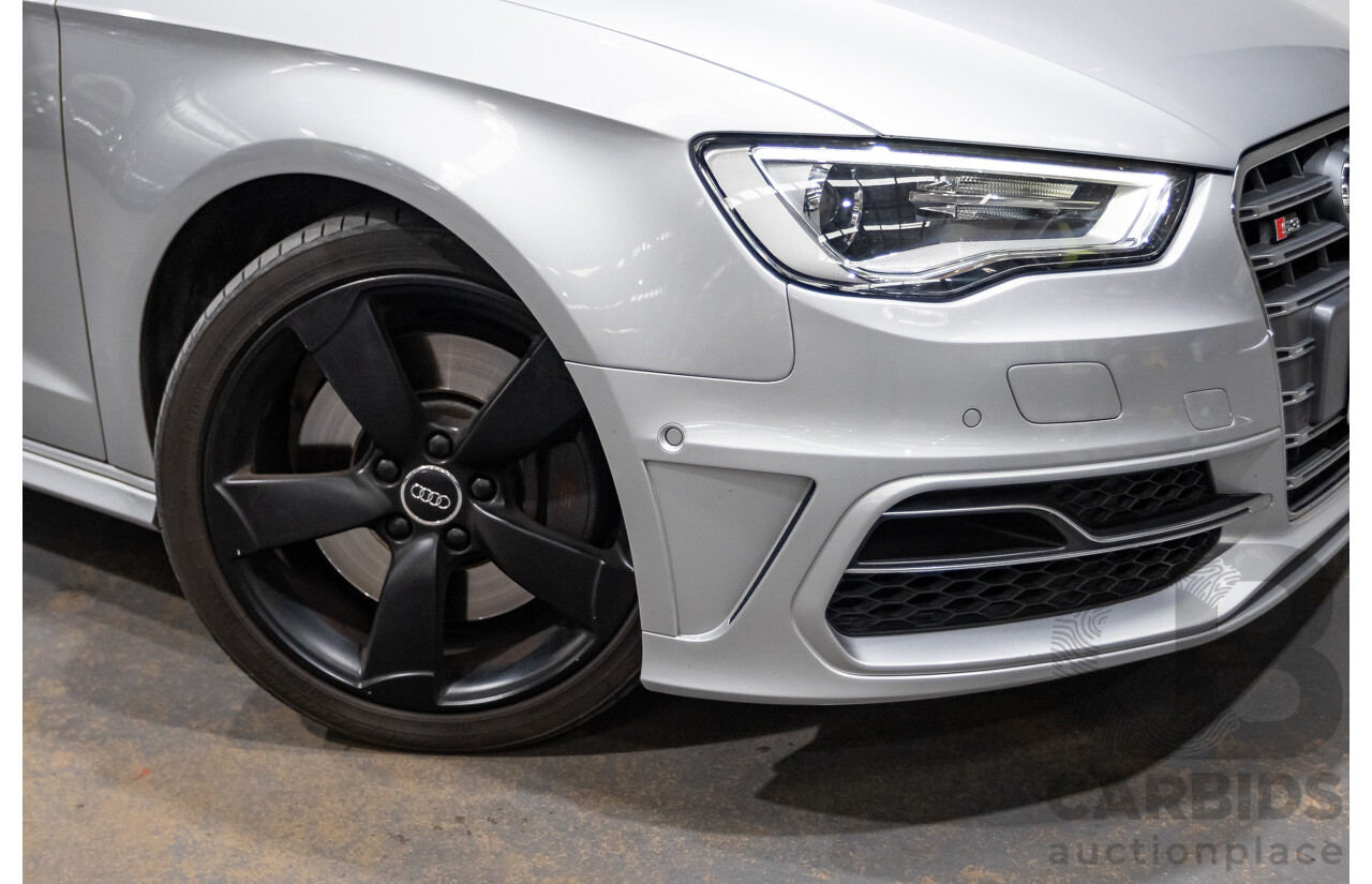 11/2013 Audi S3 Sportback 2.0 TFSI Quattro 8V (AWD) MY14 5d Hatchback Silver Turbo 2.0L
