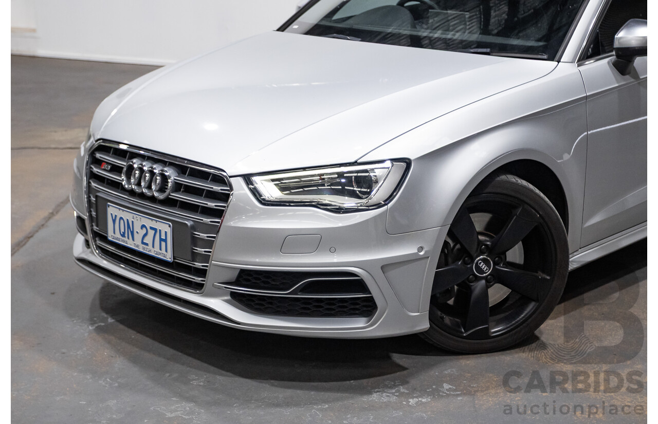 11/2013 Audi S3 Sportback 2.0 TFSI Quattro 8V (AWD) MY14 5d Hatchback Silver Turbo 2.0L