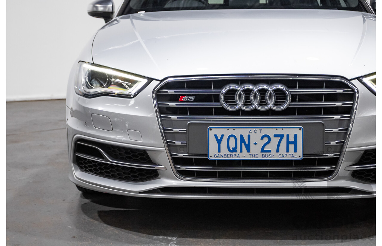 11/2013 Audi S3 Sportback 2.0 TFSI Quattro 8V (AWD) MY14 5d Hatchback Silver Turbo 2.0L