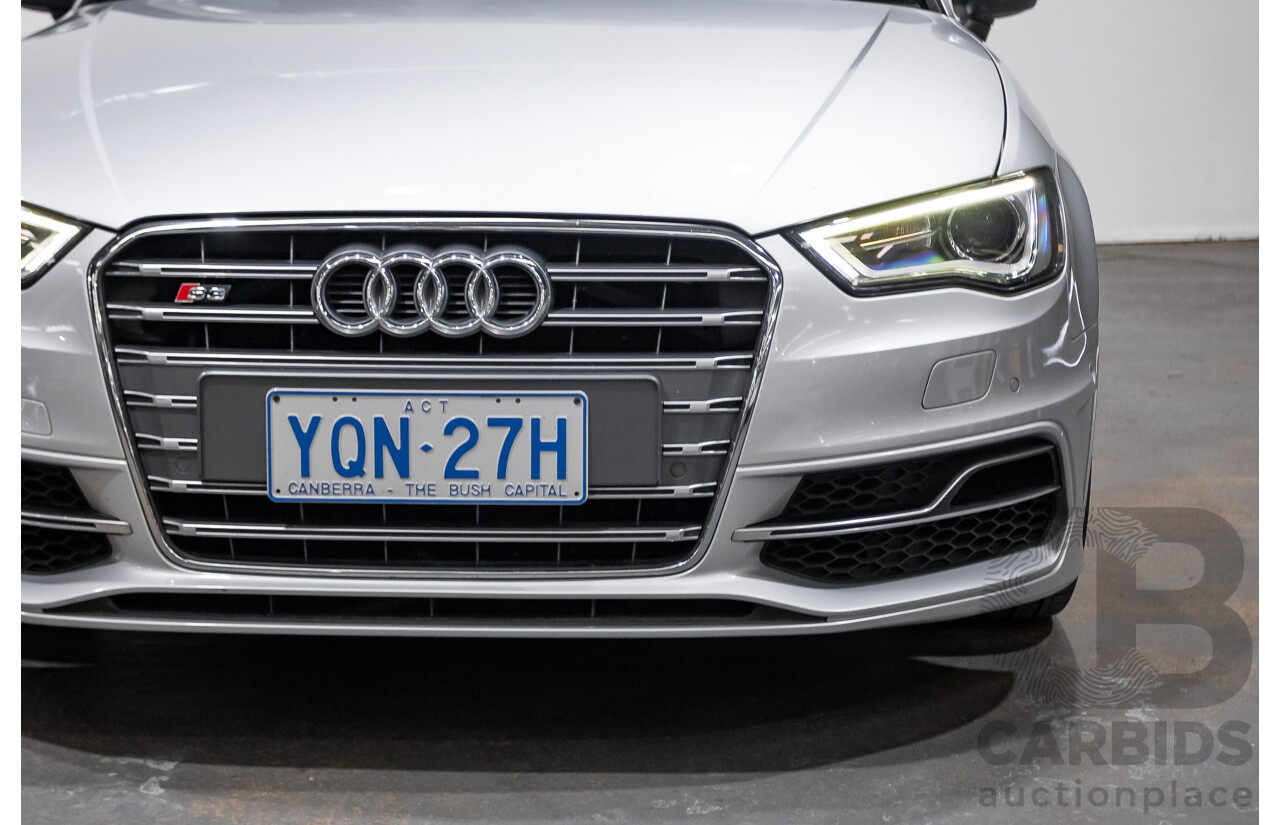 11/2013 Audi S3 Sportback 2.0 TFSI Quattro 8V (AWD) MY14 5d Hatchback Silver Turbo 2.0L