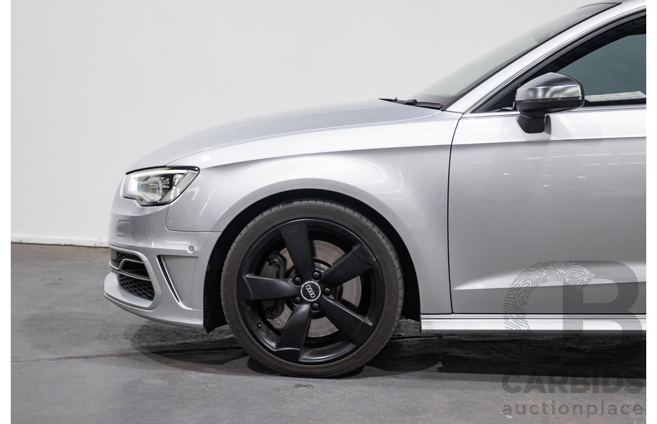11/2013 Audi S3 Sportback 2.0 TFSI Quattro 8V (AWD) MY14 5d Hatchback Silver Turbo 2.0L