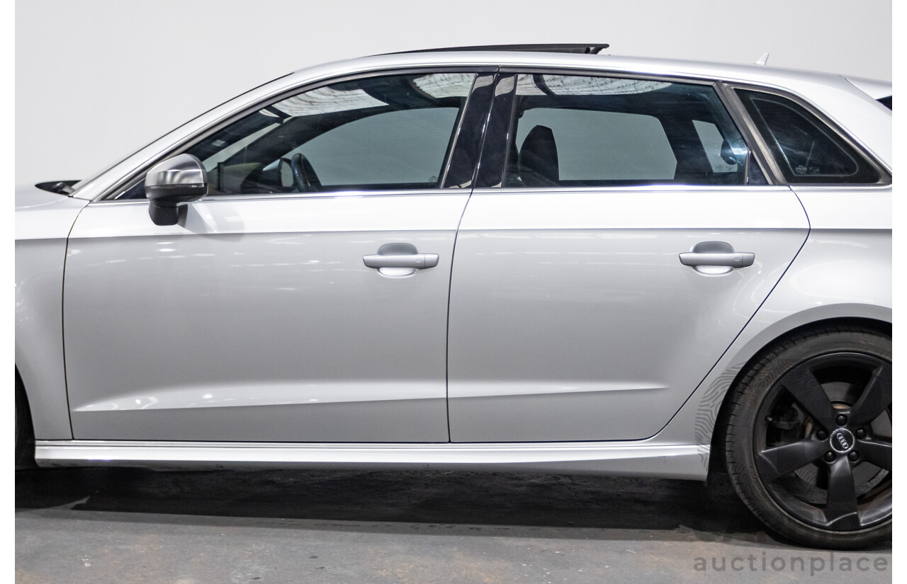 11/2013 Audi S3 Sportback 2.0 TFSI Quattro 8V (AWD) MY14 5d Hatchback Silver Turbo 2.0L