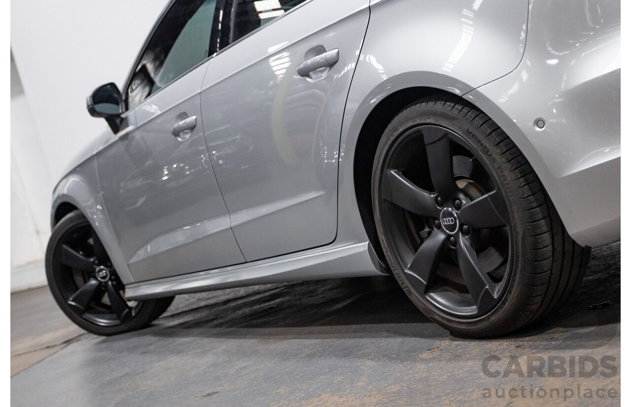 11/2013 Audi S3 Sportback 2.0 TFSI Quattro 8V (AWD) MY14 5d Hatchback Silver Turbo 2.0L