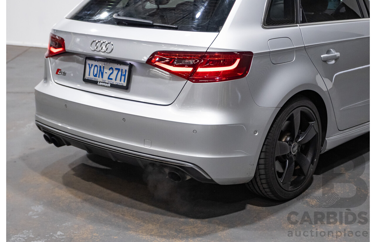 11/2013 Audi S3 Sportback 2.0 TFSI Quattro 8V (AWD) MY14 5d Hatchback Silver Turbo 2.0L