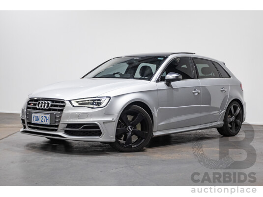 11/2013 Audi S3 Sportback 2.0 TFSI Quattro 8V (AWD) MY14 5d Hatchback Silver Turbo 2.0L