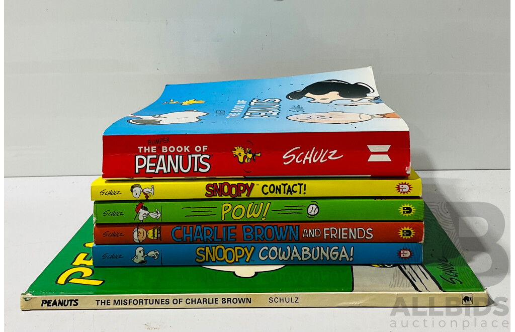Collection of Collected Peanuts Works Including the Bumper Book of Peanuts, Charlie Brown and Friends, the Misfortunes of Charlie Brown and More