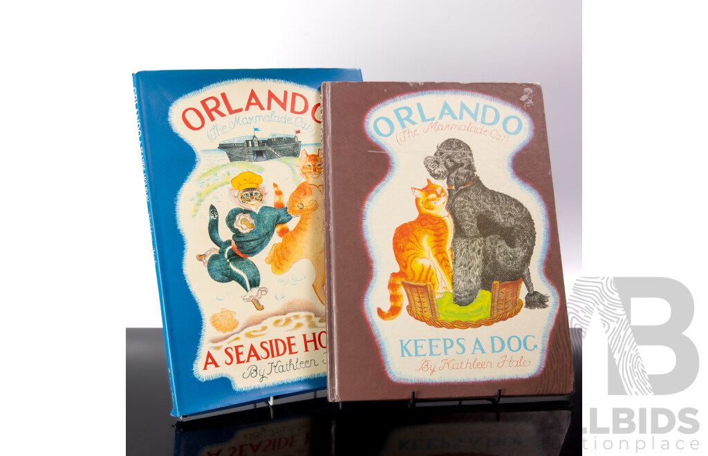 Kathleen Hale, Orlando the Marmalade Cat a Seaside Holiday & Orlando the Marmalade Cat Keeps a Dog, Both Frederick Warne, 1991 & 1990