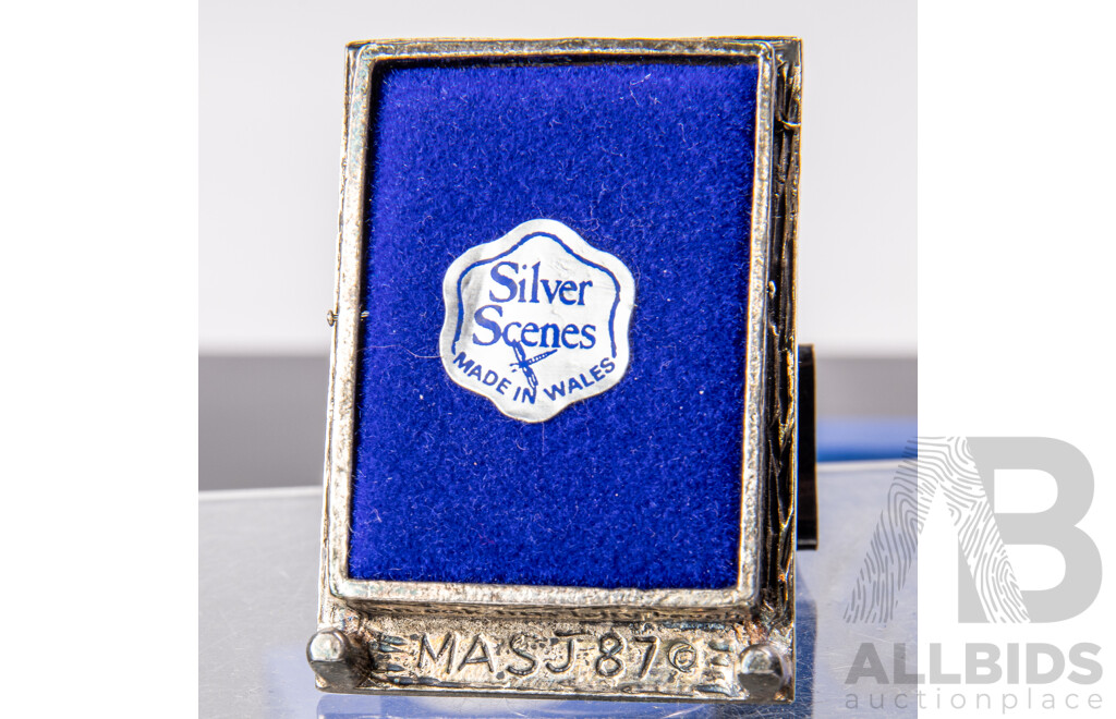 'Silver Scenes' Collection of (3) Vintage Miniature Photo Frames, 55mm, Boxed, Made in Wales - as New