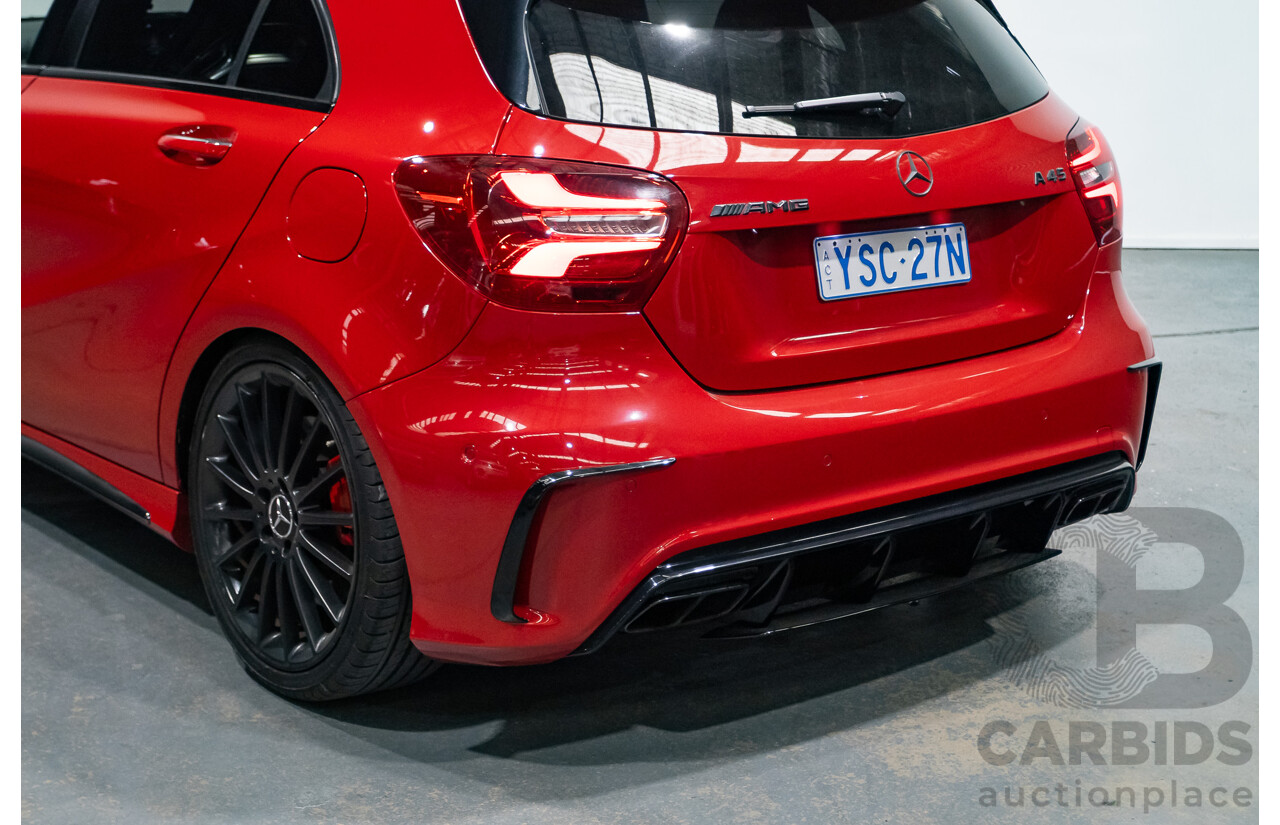 03/2016 Mercedes-Amg A45 AMG (AWD) 176 MY16 5D Hatchback Jupiter Red Turbo 2.0L