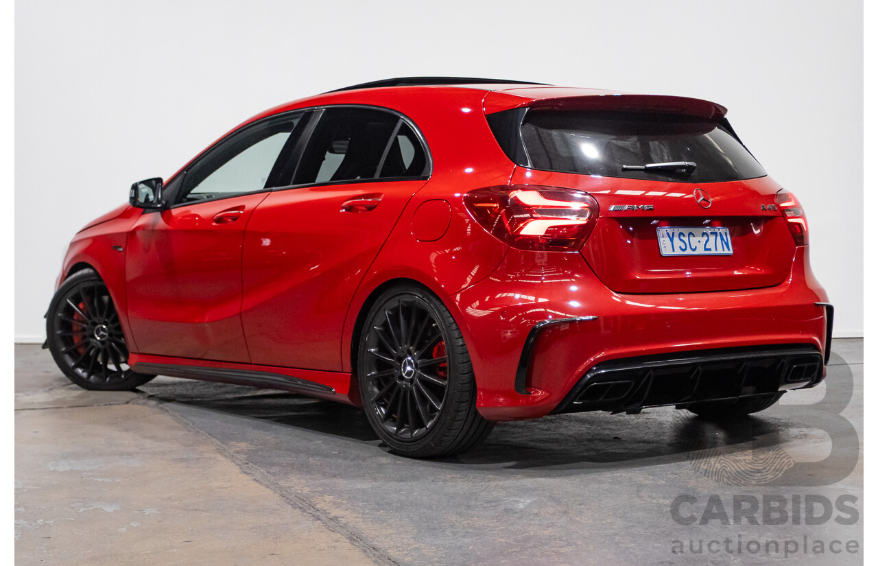 03/2016 Mercedes-Amg A45 AMG (AWD) 176 MY16 5D Hatchback Jupiter Red Turbo 2.0L