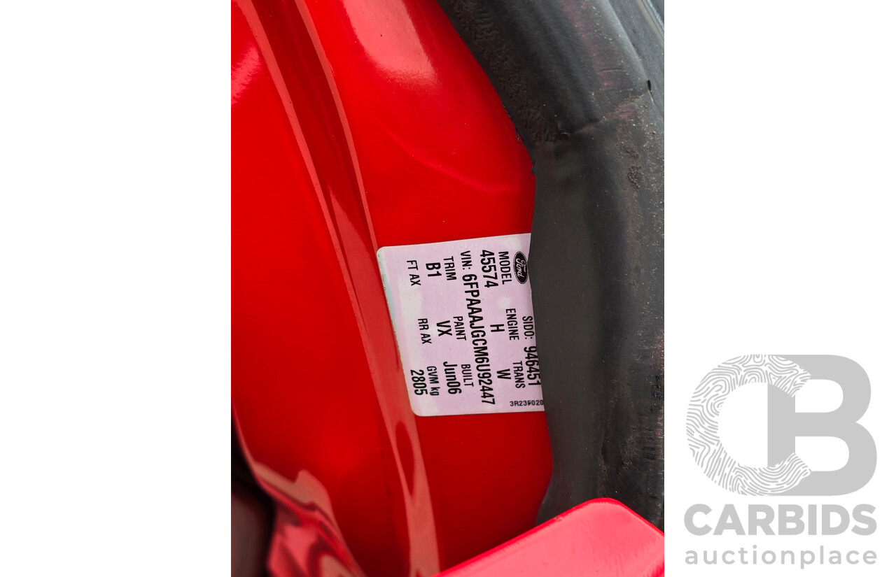 6/2006 Ford Falcon XLS BF 2d Utility Vixen Red 4.0L