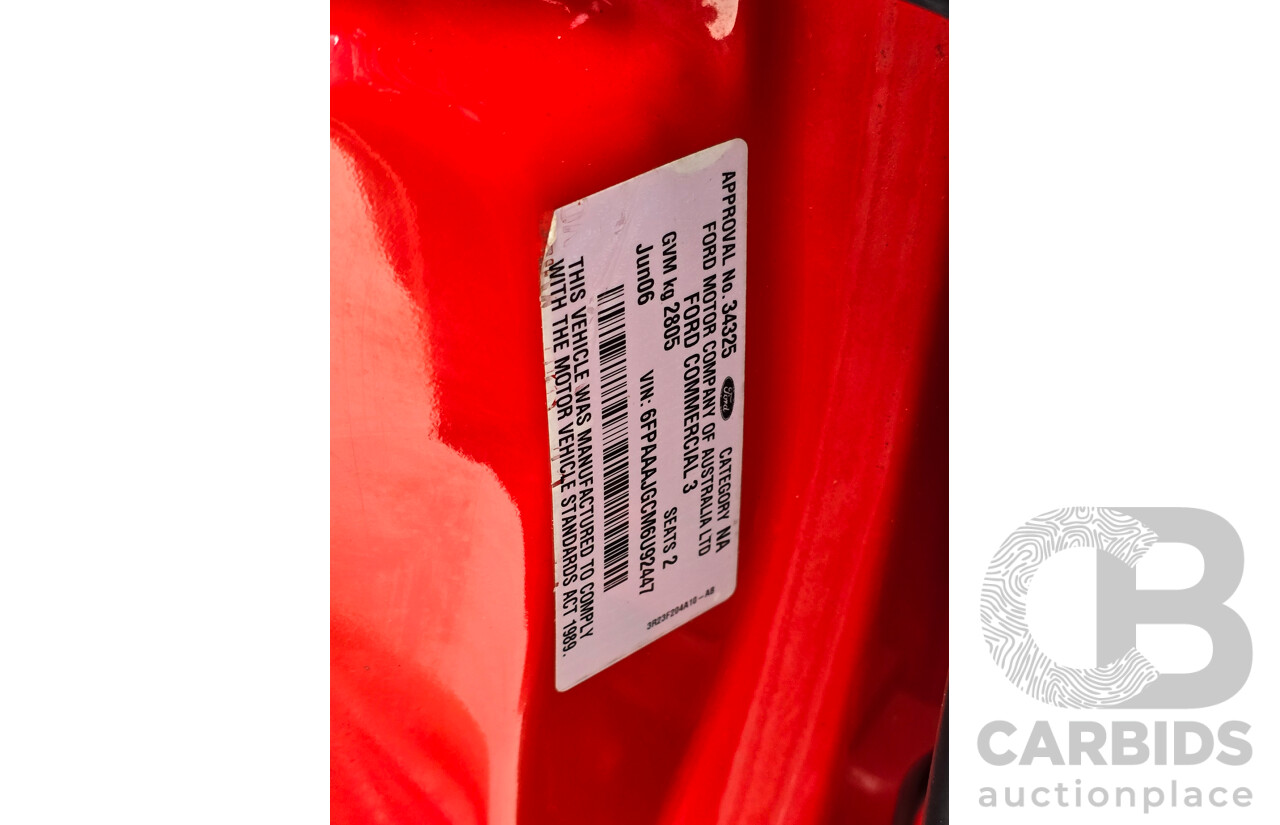 6/2006 Ford Falcon XLS BF 2d Utility Vixen Red 4.0L