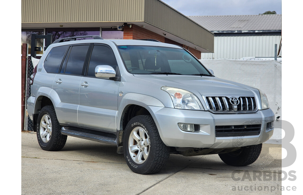 8/2007 Toyota Landcruiser Prado GXL (4x4) KDJ120R MY07 4d Wagon Silver 3.0L