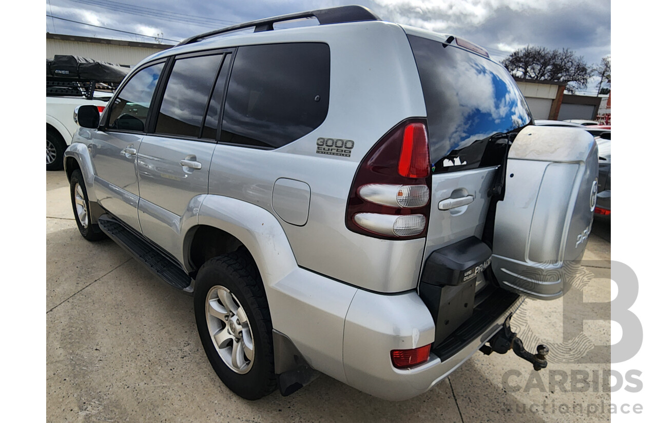 8/2007 Toyota Landcruiser Prado GXL (4x4) KDJ120R MY07 4d Wagon Silver 3.0L